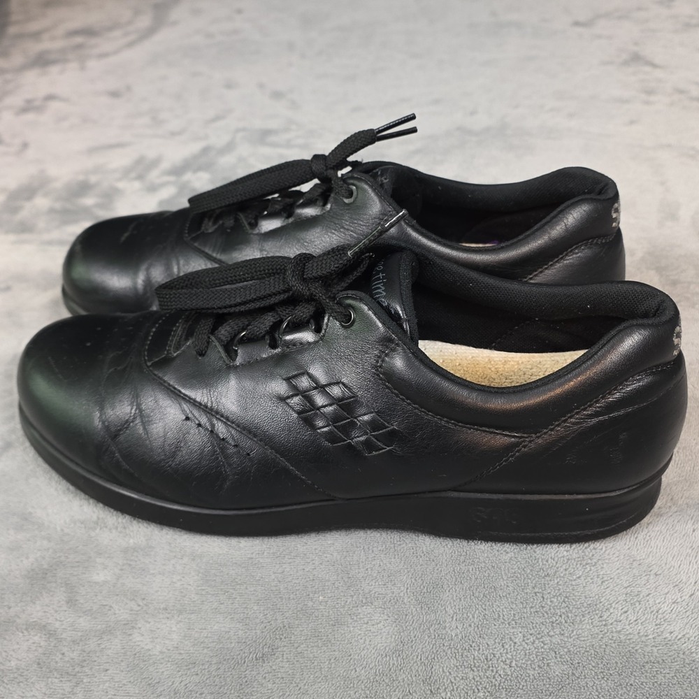 SAS Women's Free Time Sneaker Size 10 M Black Leather‎ Tripad Walk Shoe Diabetic